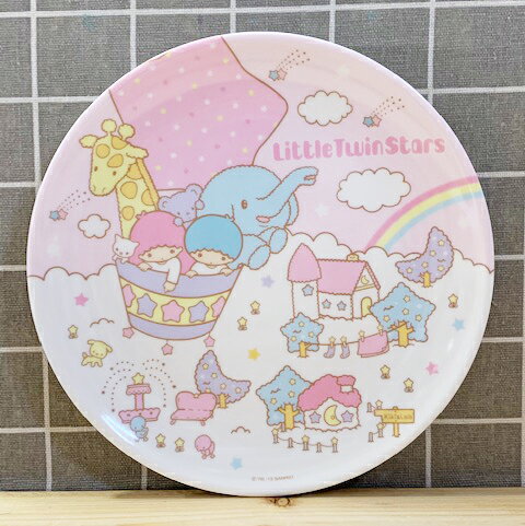 【震撼精品百貨】Little Twin Stars KiKi&LaLa 雙子星小天使 盤子 粉 震撼日式精品百貨*83367