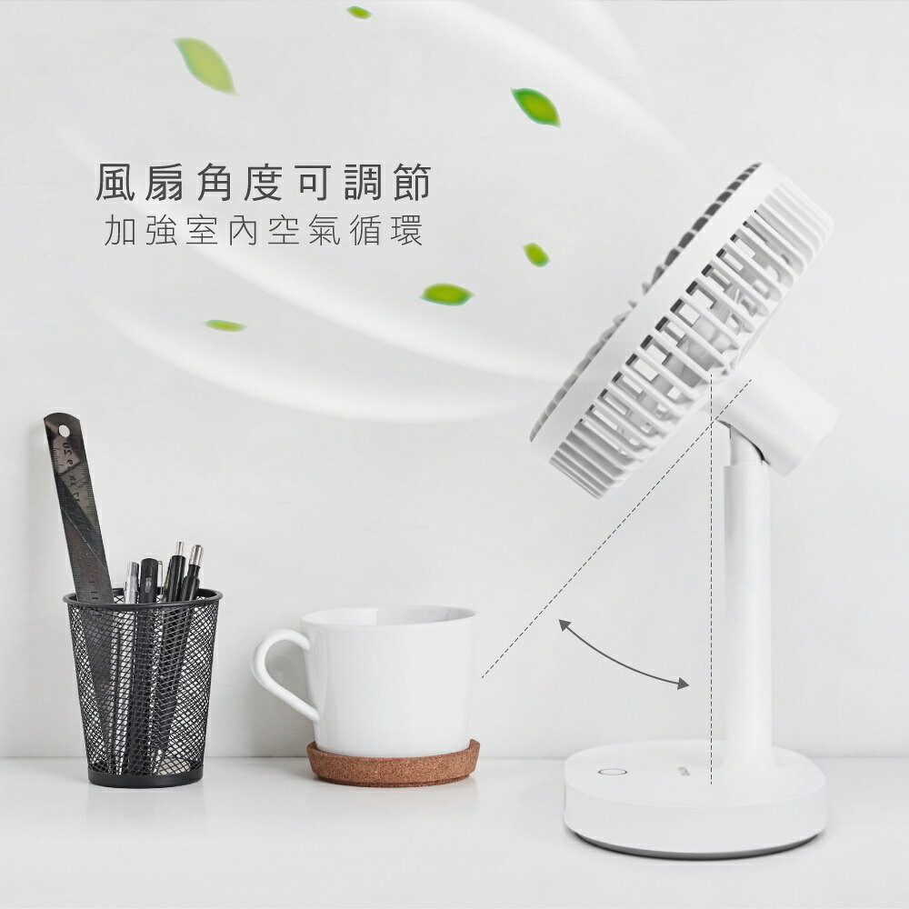 【KINYO】USB靜音充電桌立風扇 (UF) USB充電 三檔風速 ｜露營用 一年保固 3