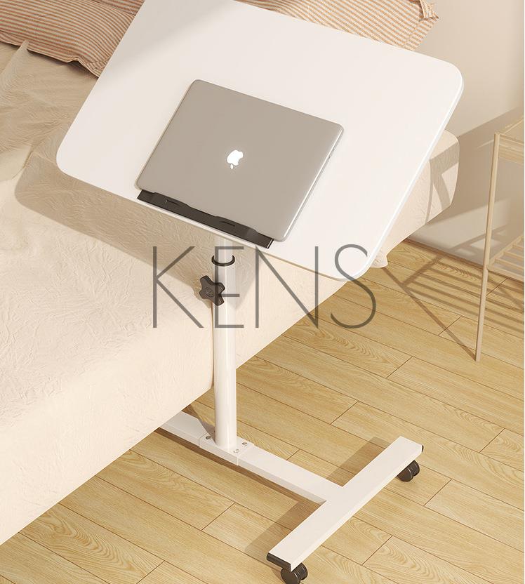 書桌 電腦桌 可折疊桌360度水平可旋轉桌面 可移動降筆記本床邊桌