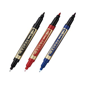 Pentel 飛龍 雙頭 油性筆 紅/藍/黑 /支 N75W