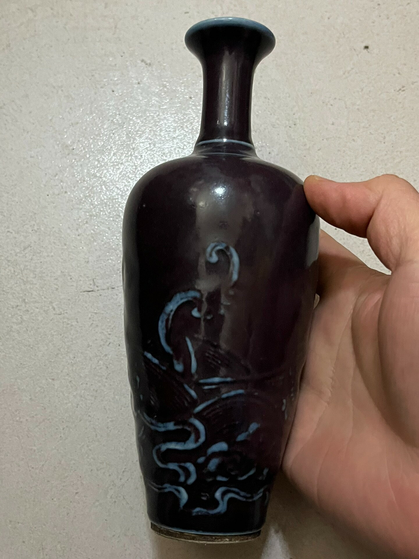 紫釉花瓶，喜歡可以直接拍，直徑7.5厘米，高19厘米