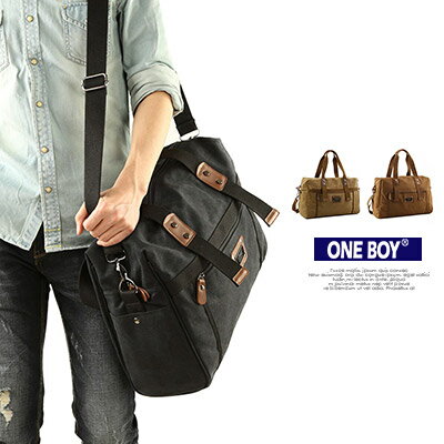 <br/><br/>  『 One Boy 』【N92142】韓系滾邊皮革鐵牌多袋設計單肩手提包<br/><br/>