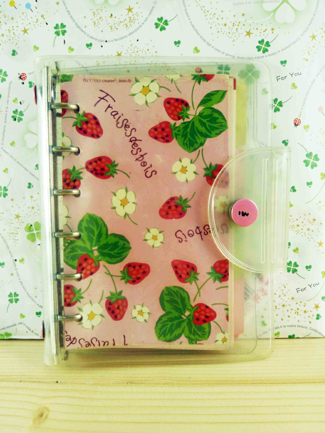 【震撼精品百貨】草莓 Strawberry 手冊本-白花 震撼日式精品百貨