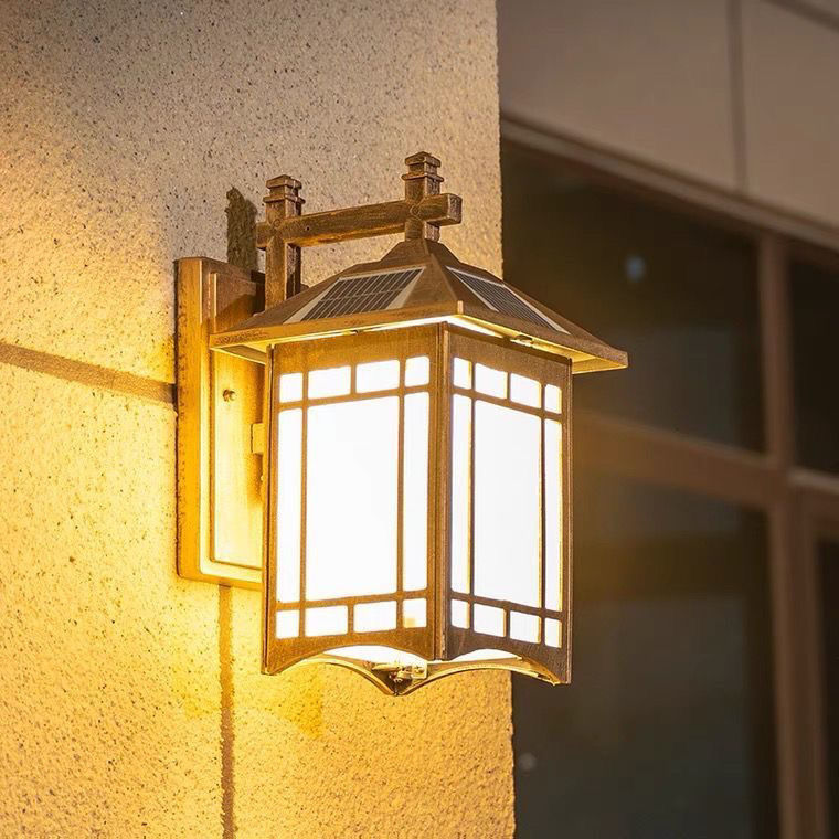免運 公司貨 開立發票 壁燈 墻壁燈 床頭燈 鏡前燈 臥室燈 客廳燈戶外太陽能LED壁燈防水中式外墻圍墻陽臺花園別墅室外庭院燈