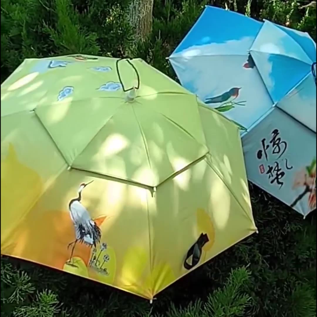 釣魚傘 遮陽傘 戶外遮陽傘 戶外釣魚傘帽頭戴式黑膠纖維雨頭頂雨傘雙層折疊防雨遮陽帽子大號『WW0030』
