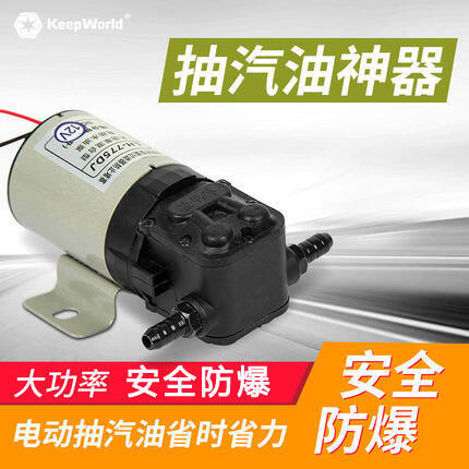 【新店鉅惠】【限時折扣 快速出貨】汽油泵12V小型車載抽油泵防爆抽水機抽汽油電動24V柴油泵換機油泵  【野比大熊】