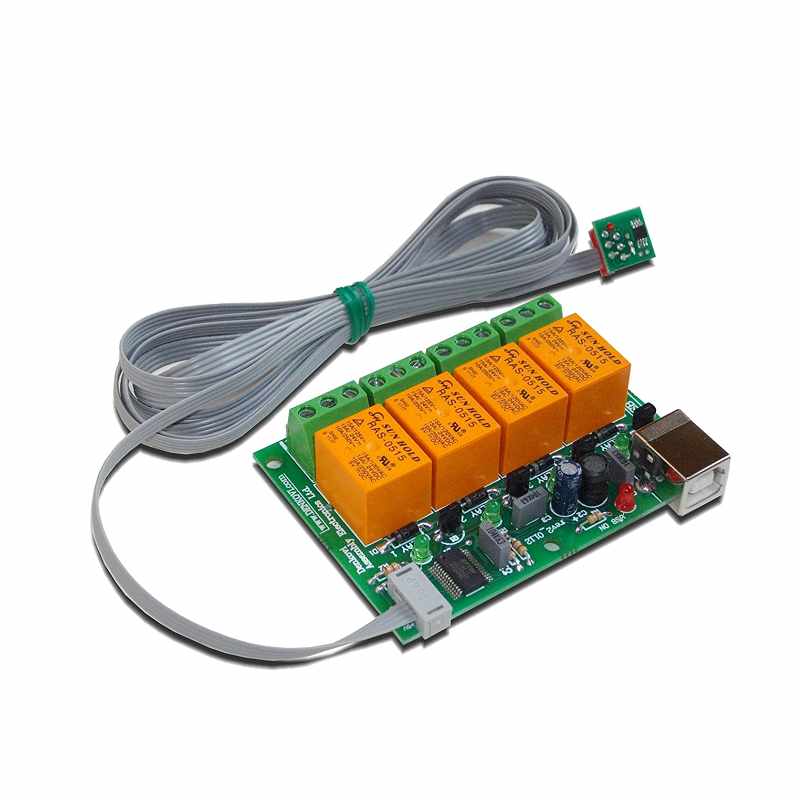 Denkovi Computer USB 4 Channel SPDT繼電器模塊(10A) 板-溫度調節器和記錄儀 [2美國直購]