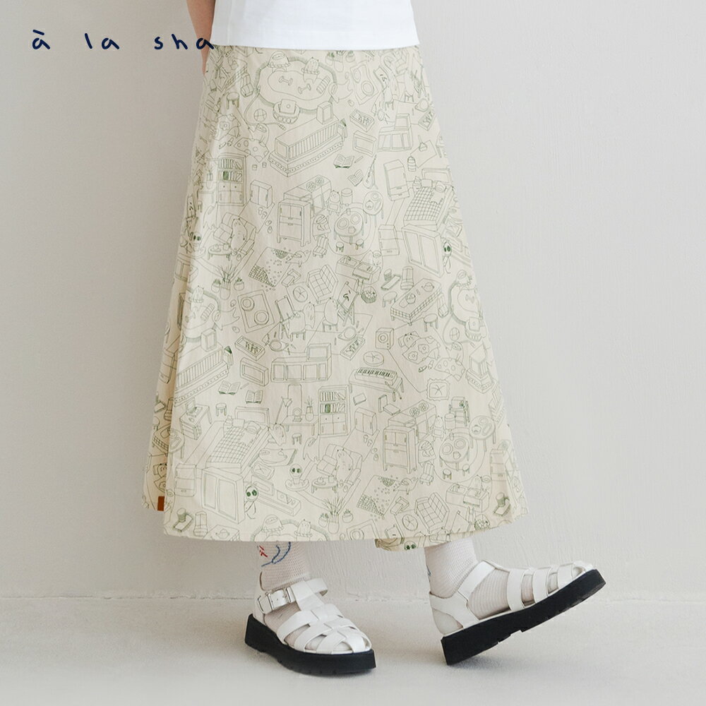 a la sha à家族愜意居家生活長裙