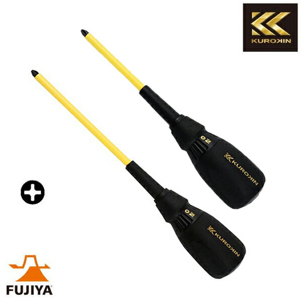 日本 FUJIYA富士箭 黑金系列 電工絕緣起子 PH2 十字起子 電工起子 524D-BG 526D-BG