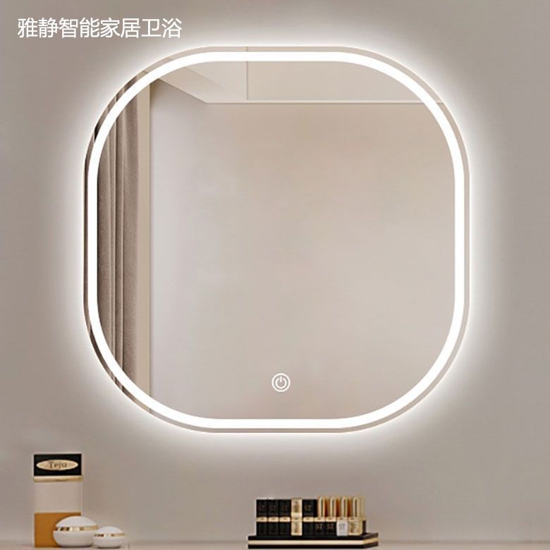 工廠現貨 免運 110v智慧鏡 led鏡子 浴室鏡 發光鏡 帶燈鏡 掛鏡 智慧發光化妝鏡補光鏡臥室壁掛發光鏡防爆LED方鏡梳妝臺帶燈鏡子特惠/開立發票 全館折扣 售後保障 j1216