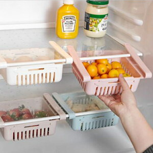 PS Mall【J1918】伸縮冰箱隔板層 冰箱保鮮抽拉式整理分類收納架
