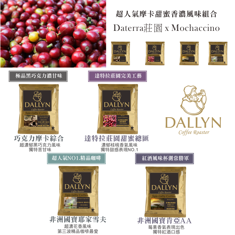 摩卡甜蜜香濃組合濾掛咖啡  | 體驗4種經典咖啡風味 ★滿299元超取免運 , 滿1500元店家宅配免運★ 1