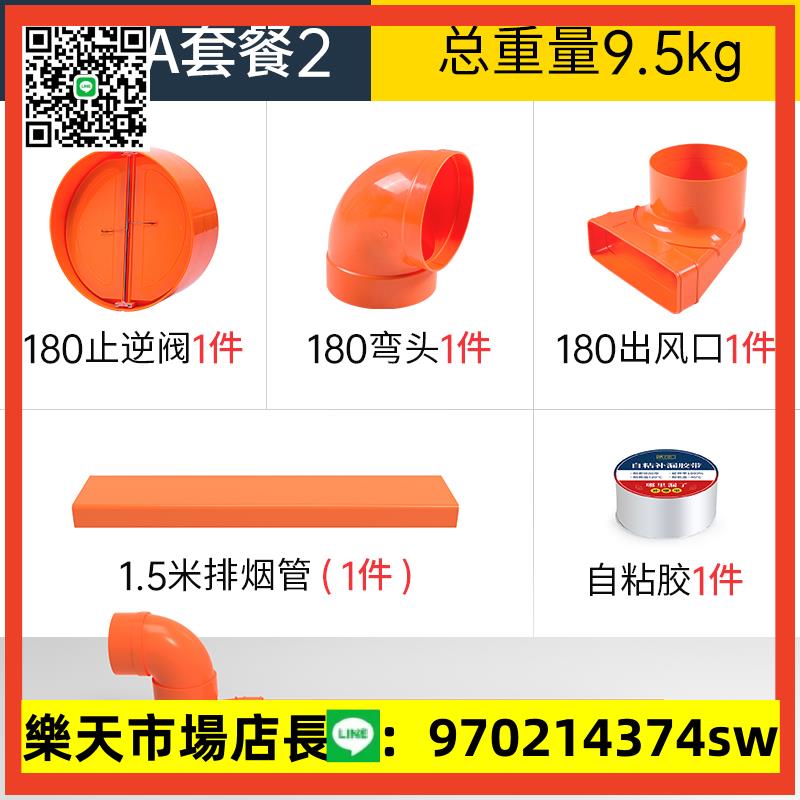 整合灶下排式排煙管廚房預埋方形排風管 ABS 套餐2
