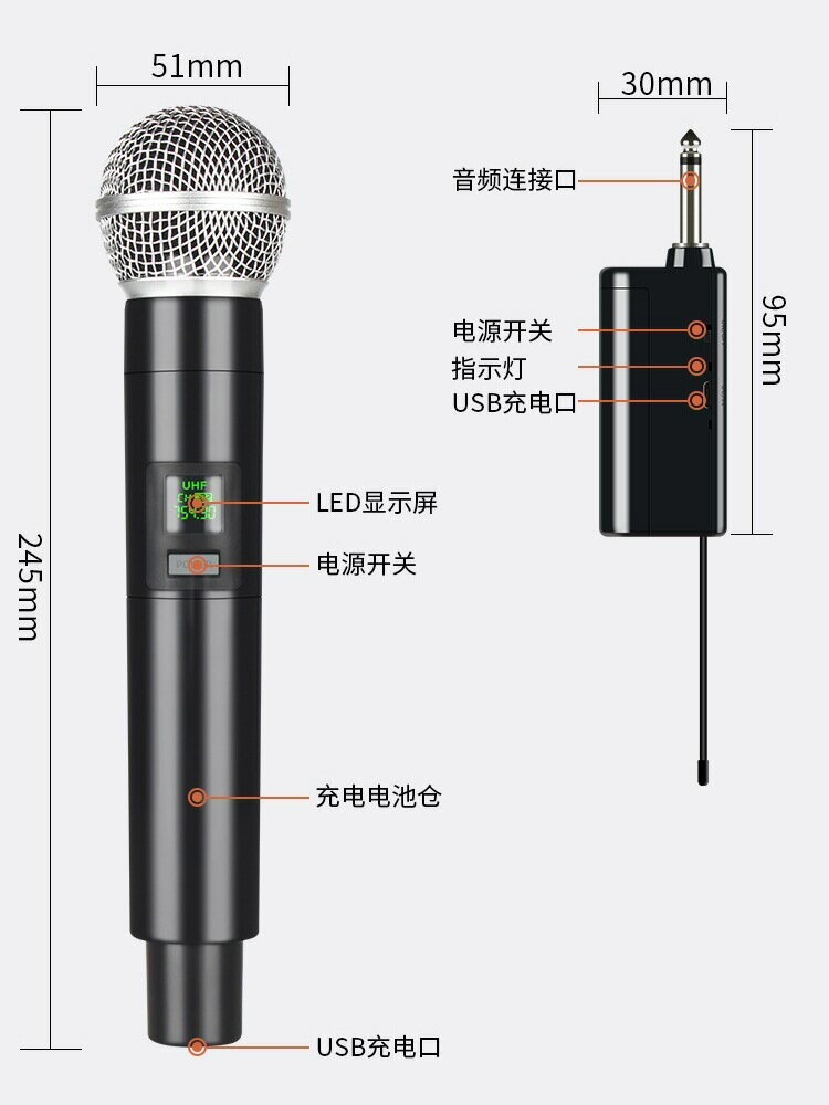 音效卡直播專用話筒音響箱ktv會議舞臺演出萬能通用手持無線麥克風【北歐家居生活】