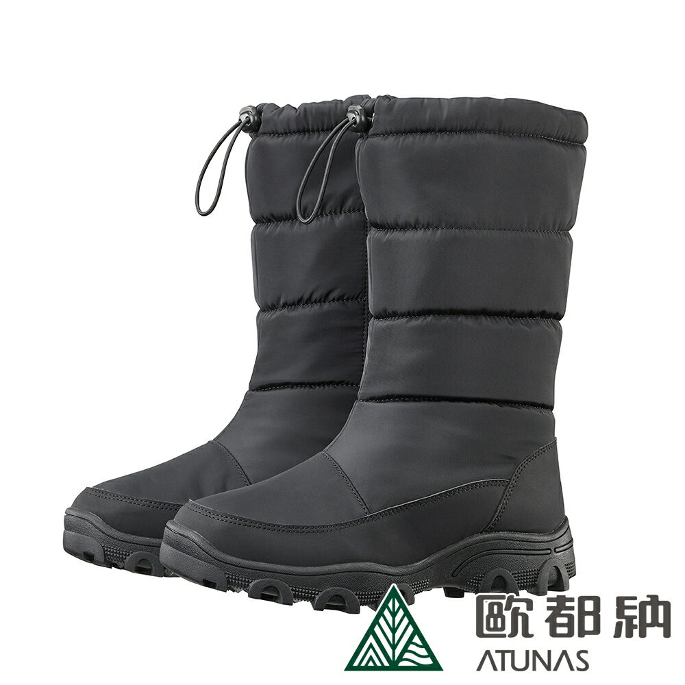【ATUNAS 歐都納 女 雪地漫步防水高筒靴《黑》】A1GCFF20W/保暖雪靴/刷毛雪靴/保暖防水鞋