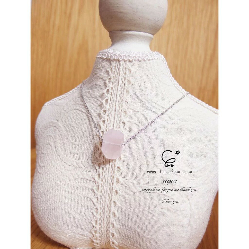 躍動/粉晶/316L鋼鍊 /水晶飾品/ [晶晶工坊-love2hm]