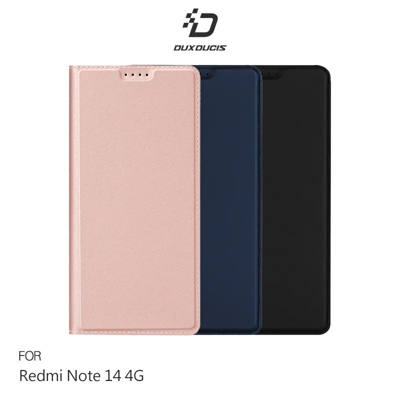 DUX DUCIS Redmi 紅米 Note 14 4G SKIN Pro 皮套 側翻皮套 插卡 可立 保護套 手機套 膚感皮套