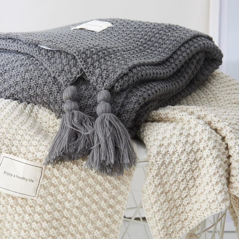 蓋毯ins風沙發辦公室午睡毯子流蘇針織球毛線休閑空調小毛毯廠家「新年特惠」