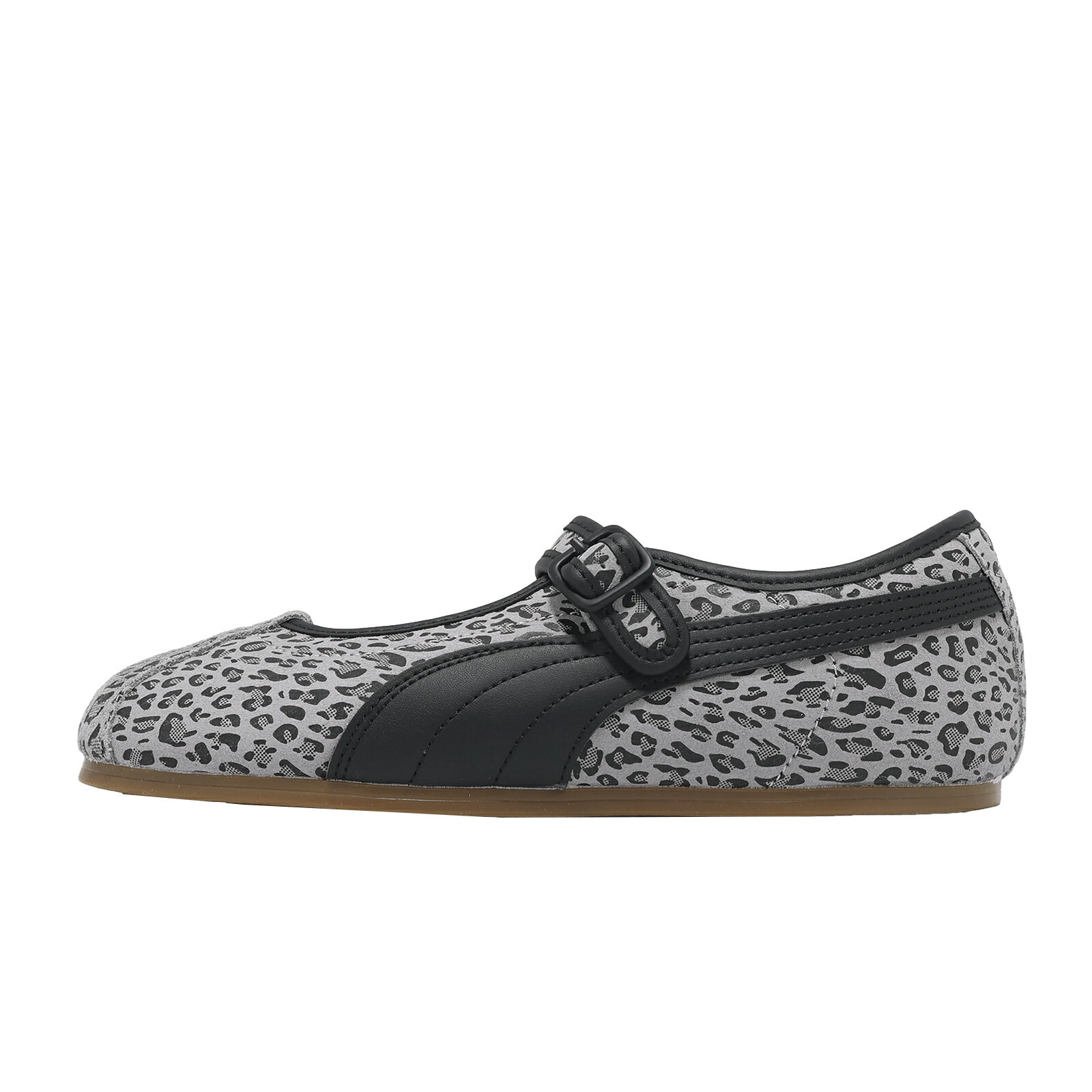 Puma 休閒鞋 Tacklette Cat Wns 女鞋 灰 豹紋 膠底 瑪莉珍鞋 408552-01