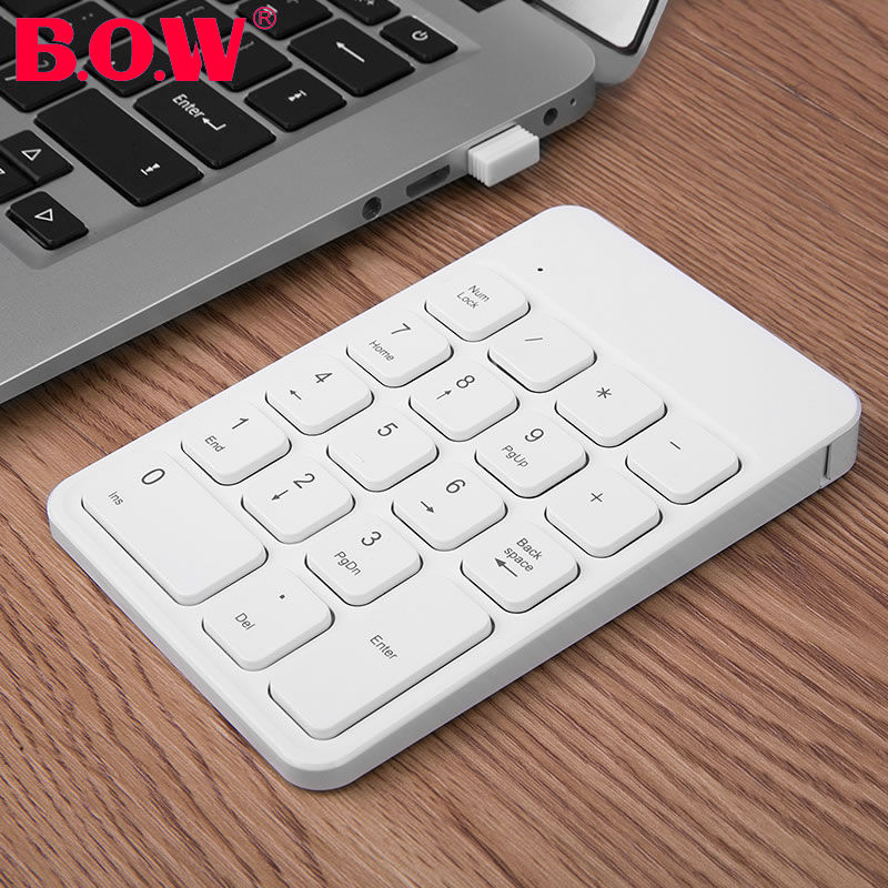 USB數字鍵盤 小鍵盤 藍牙鍵盤 BOW航世筆記本外接藍牙數字鍵盤適用聯想華為小米手提電腦usb外置 可開發票