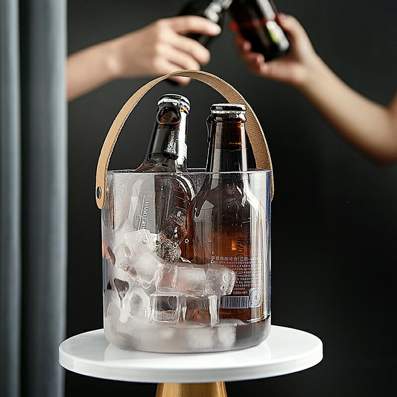 不鏽鋼冰桶 創意壓克力冰桶酒吧KTV專用香檳啤酒紅酒家用網紅冰塊粒桶高顏值『XY34476』