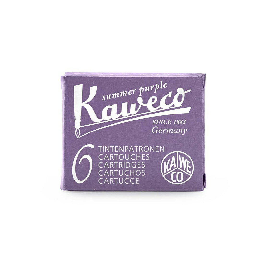 預購商品 德國 KAWECO 歐規卡水 墨水管 夏日紫（6支 /小盒）3小盒入 /組 4250278602239