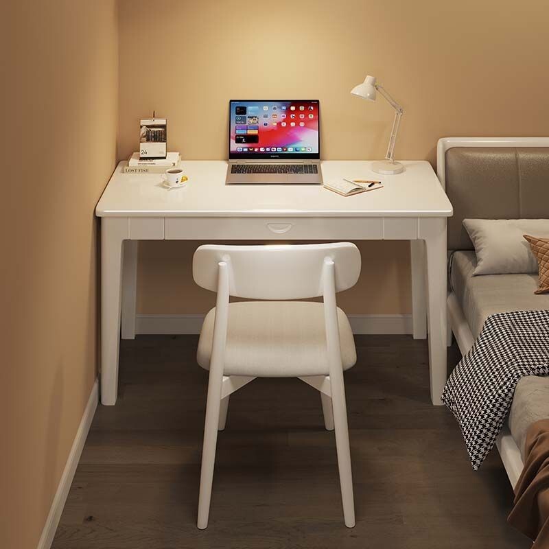 全實木小戶型書桌臥室床邊傢用電腦桌現代簡約學生寫字桌子學習桌