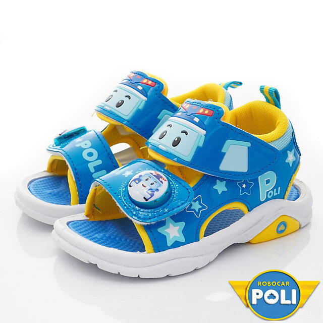 卡通-POLIA電燈休閒涼鞋21106藍(中小童)