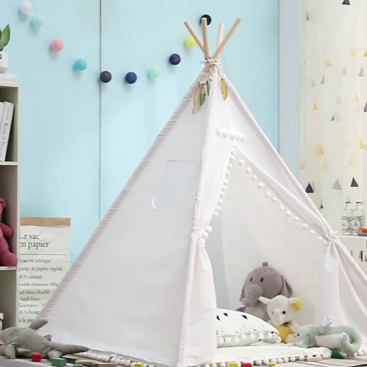 兒童帳篷室內游戲屋家用寶寶男孩女孩公主城堡小房子玩具屋印第安