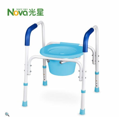 【 馬桶洗澡椅】光星NOVA 馬桶洗澡椅可增高鋁製便器椅 C8400