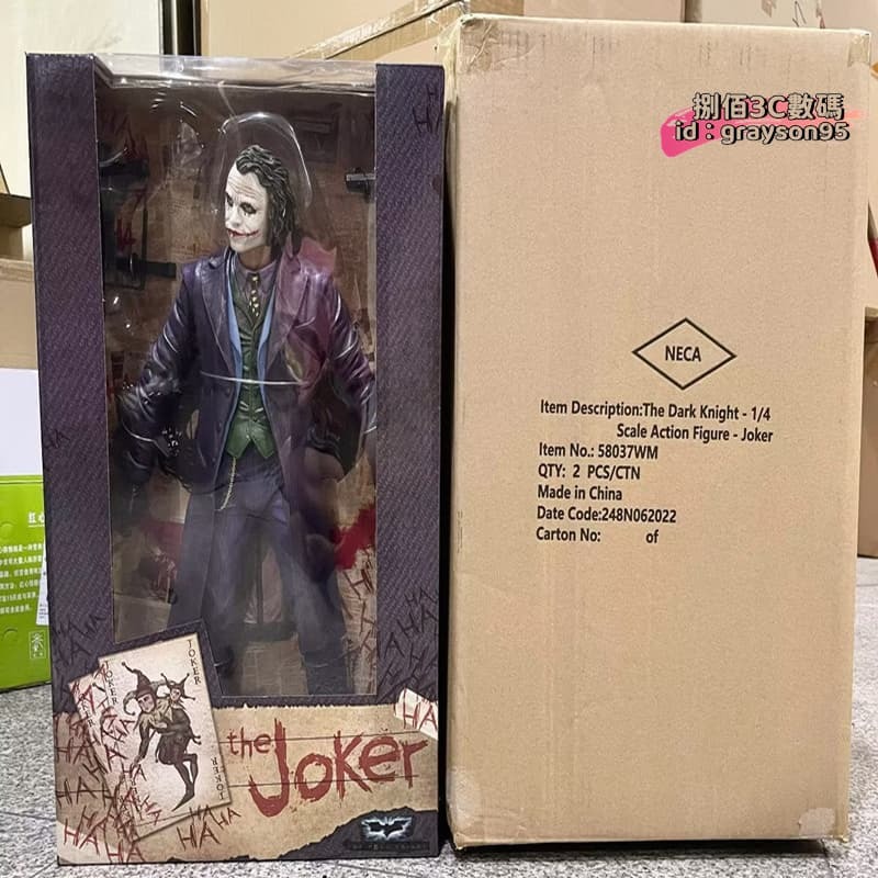 【台灣現貨】neca 黑暗騎士 小丑 joker 希斯萊傑 18寸人偶 1/4 手辦模型