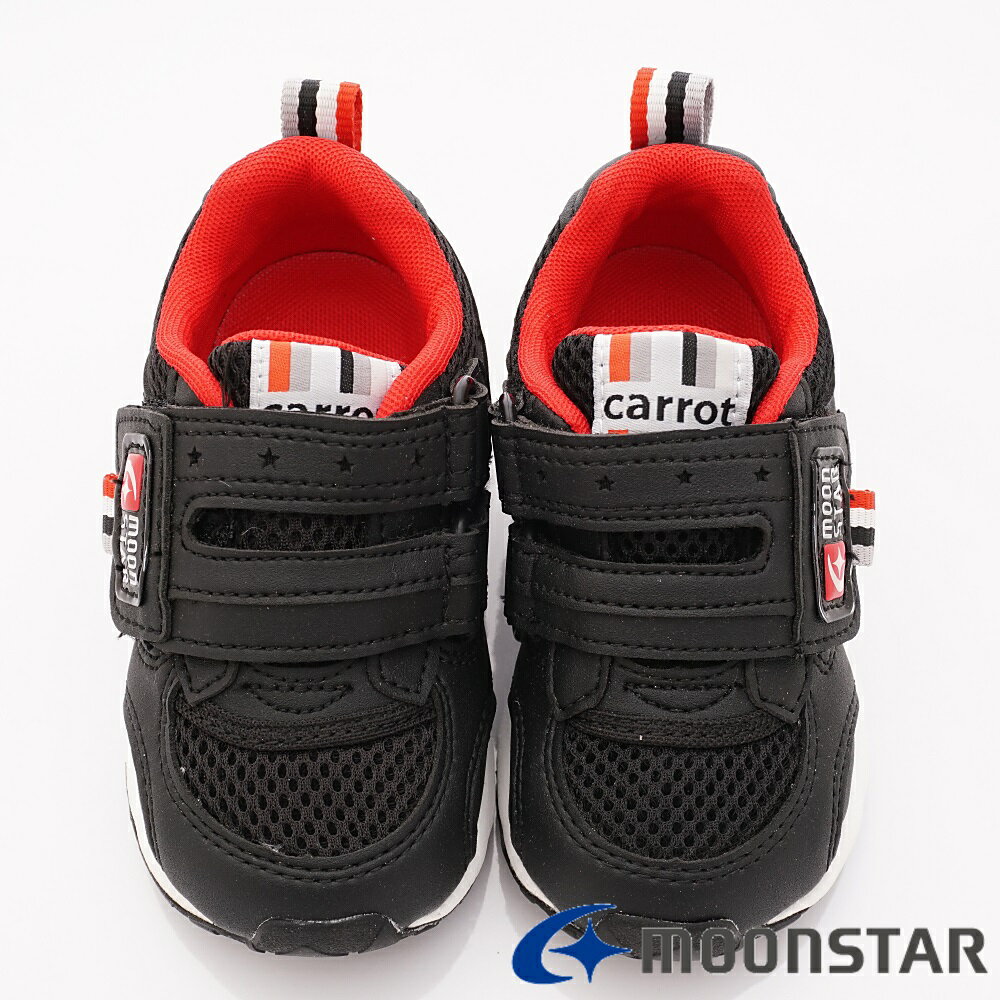 日本月星Moonstar機能童鞋Carrot四大機能系列3E寬楦速乾鞋款21462黑(中小童段/中大童段) 4