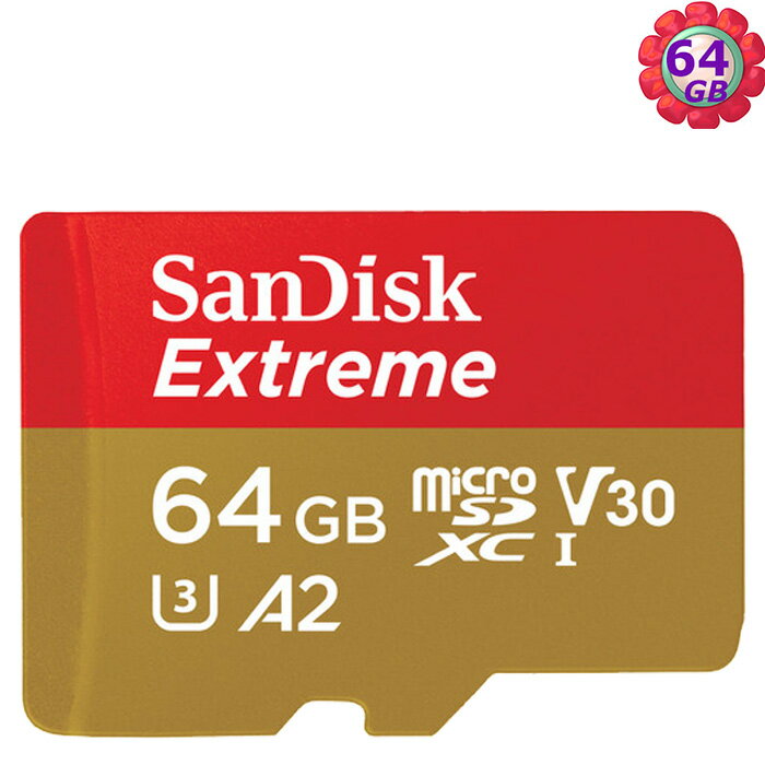 SanDisk 64GB 64G microSD【170MB/s Extreme】microSDXC micro SD SDXC 4K U3 A2手機記憶卡【序號MOM100 現折$100】