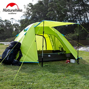 naturehike挪客露營帳篷雙層戶外野營加厚防雨3-4人沙灘海邊野餐