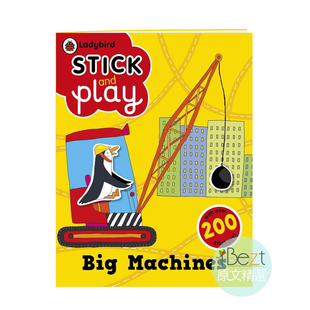 Big Machines | Stick and Play | 外文 | 貼紙書 | 交通 | 工程車 | 大開本 | 連線 | 塗鴉