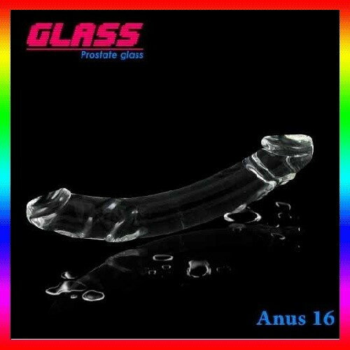 情趣精品 贈潤滑液- GLASS雙頭情人 玻璃水晶後庭冰火棒(Anus 16) 按摩棒 跳蛋 後庭