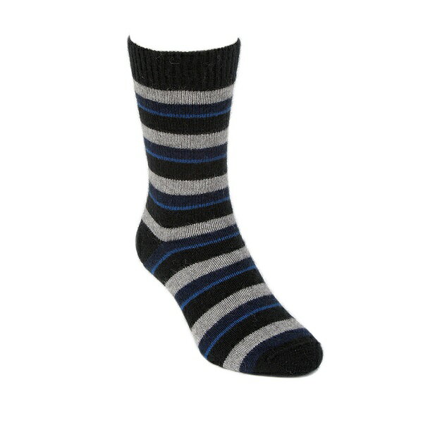 多彩條紋【藍灰黑】紐西蘭貂毛羊毛襪保暖襪 冬季保暖襪休閒襪男用女用