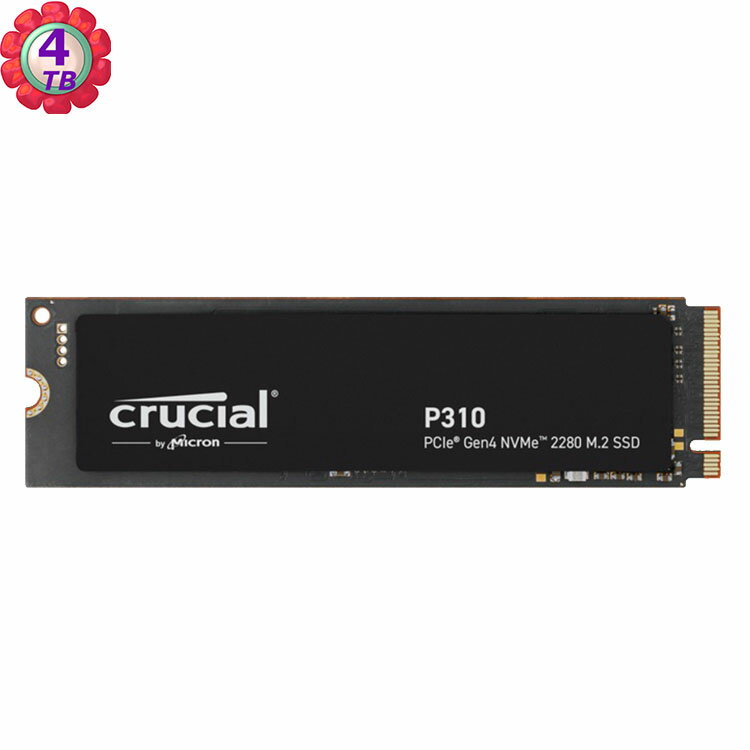Crucial P310 4TB (2280) PCIe Gen4 NVMe M.2 SSD CT4000P310SSD8  固態硬碟