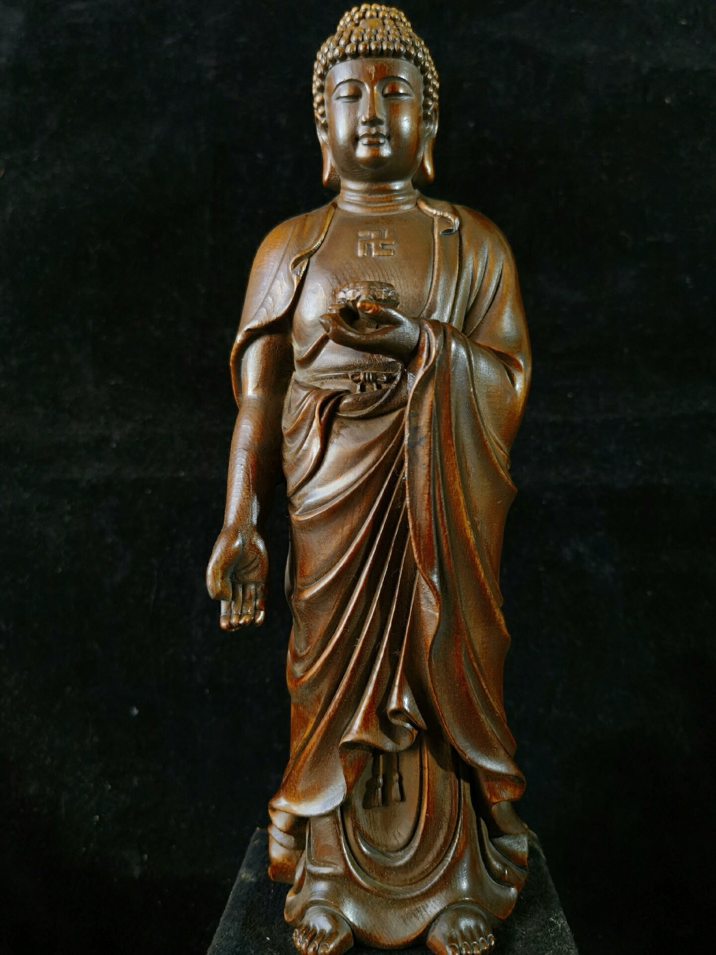 日本迴流檜木木雕～大尺寸，大日如來佛祖釋迦牟尼佛像，高24直