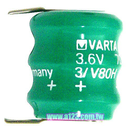 VARTA 機板插式充電池 鎳氫 3.6V 70mAh