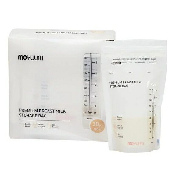 韓國MOYUUM 感溫母乳儲存袋 180ml (30入/盒) (8809649010775) 199元