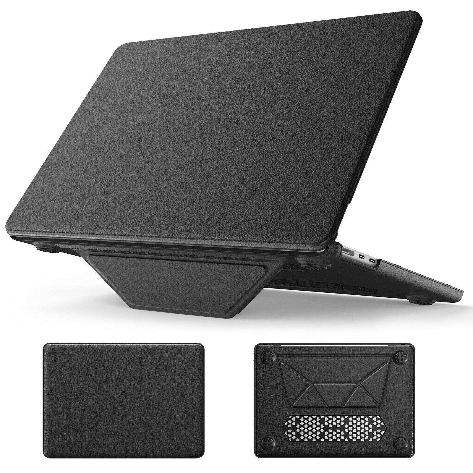 macbookair商務皮套保護套pro蘋果筆記本電腦保護殼防撞內建支架【宜家良品百貨】
