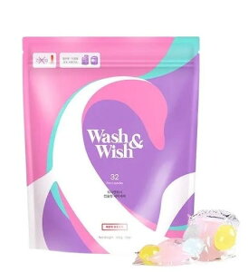 Wash&Wish 三合一馬卡龍洗衣球13.5g*32顆