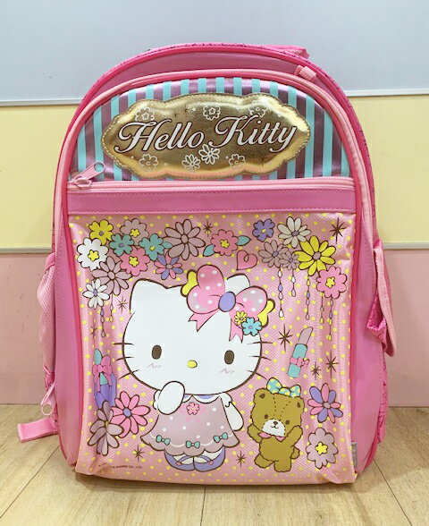 【震撼精品百貨】凱蒂貓_Hello Kitty~日本SANRIO三麗鷗 KITTY 兒童後背書包-花粉*94627