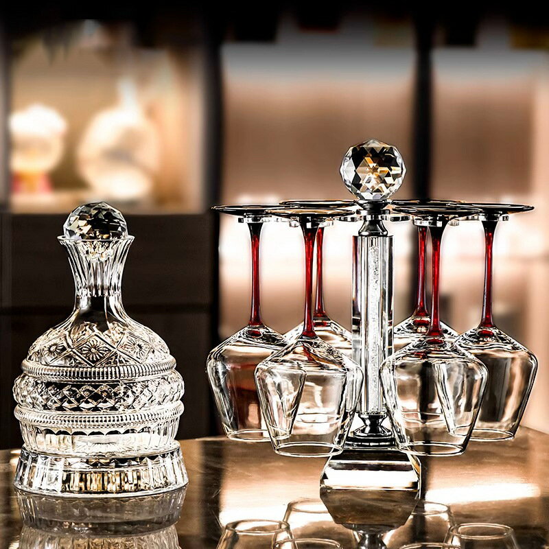 【喜挖】法式輕奢紅酒杯家用套裝高檔葡萄酒醒酒器水晶玻璃高腳杯酒具擺件