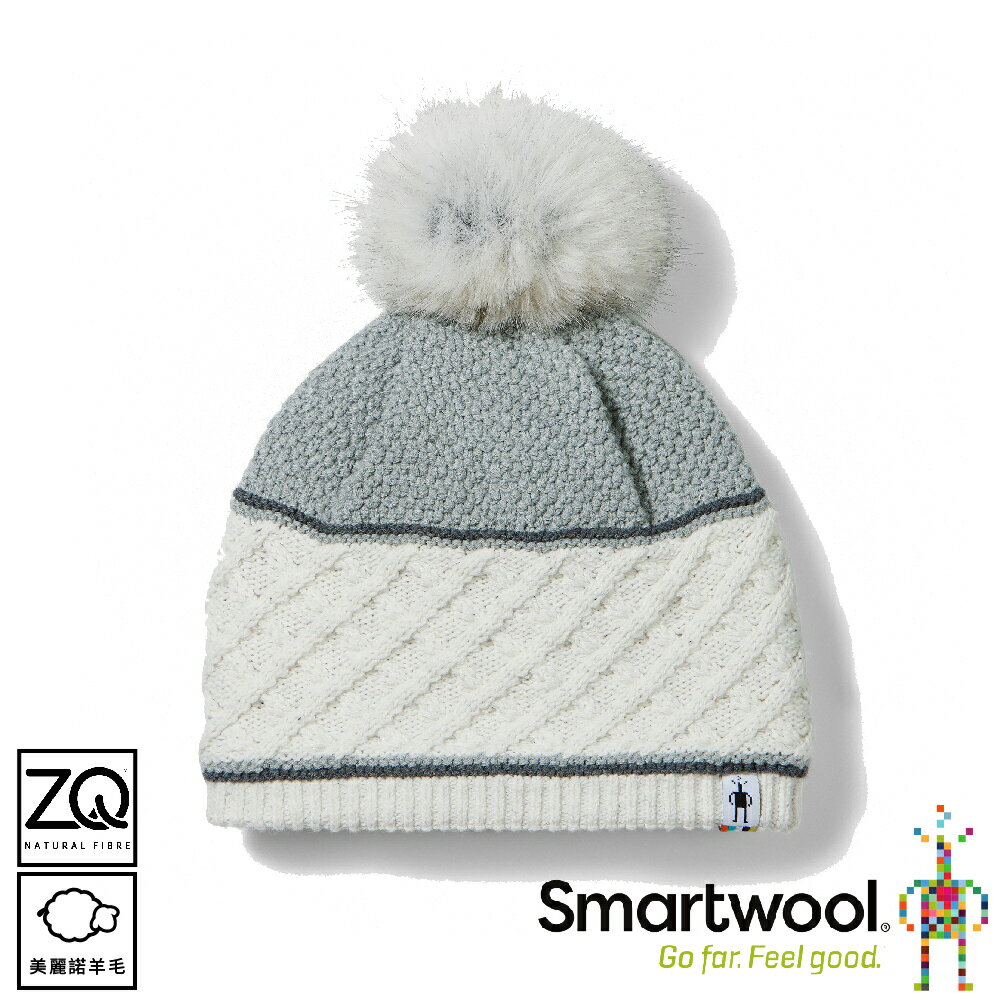 【SmartWool 美國 Cable 撞色毛球保暖毛帽《大地褐》】SW003000/保暖帽/雪帽/休閒帽/防寒/登山