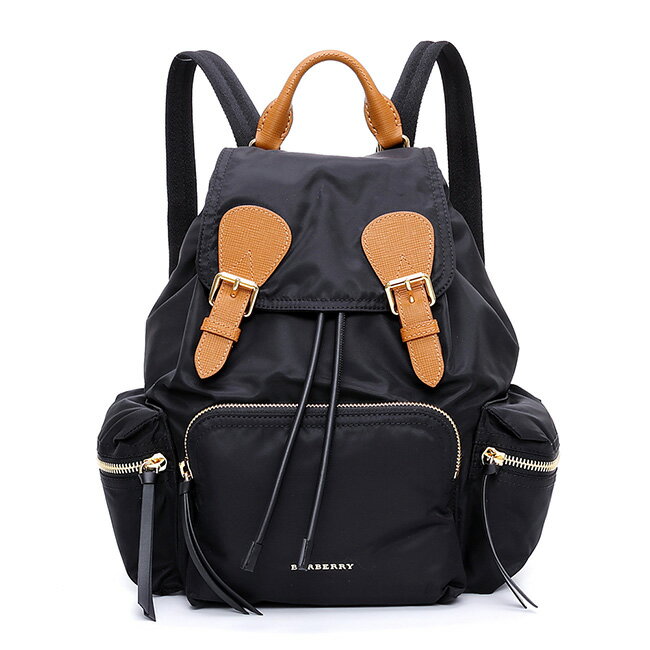 BURBERRY 尼龍拼皮革背包