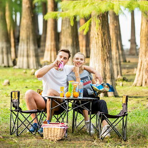 新款民族風折疊桌椅套裝組合戶外野餐桌五件套野外露營茶幾便攜