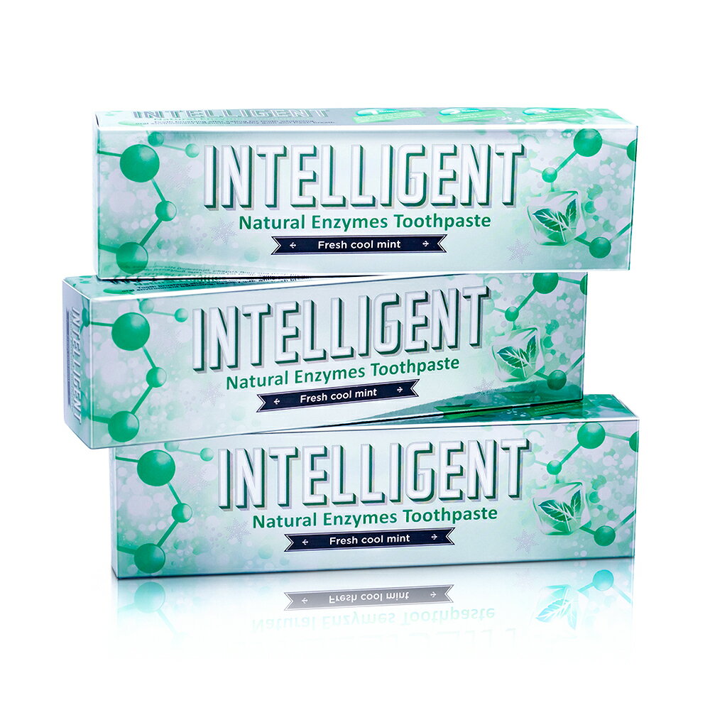 Intelligent 因特力淨成人酵素牙膏-冰晶薄荷(80g) 3支特惠組 -波比元氣