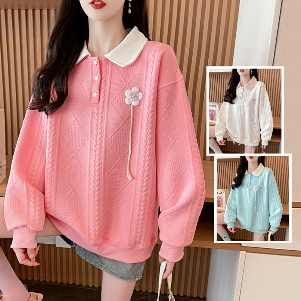 ＊ORead＊韓版薄版POLO領衛衣(3色M~2XL)【限定加碼✿全館滿額再折】